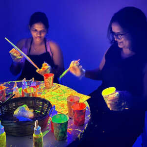 Neon Fluid Art Paint Party